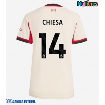 Camisa de Futebol Liverpool Federico Chiesa #14 Equipamento Secundário Mulheres 2025-26 Manga Curta
